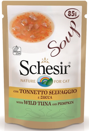 [AG14674] Schesir Cat Soup Wild Tuna and Pumpkin 20 x 85 gr.